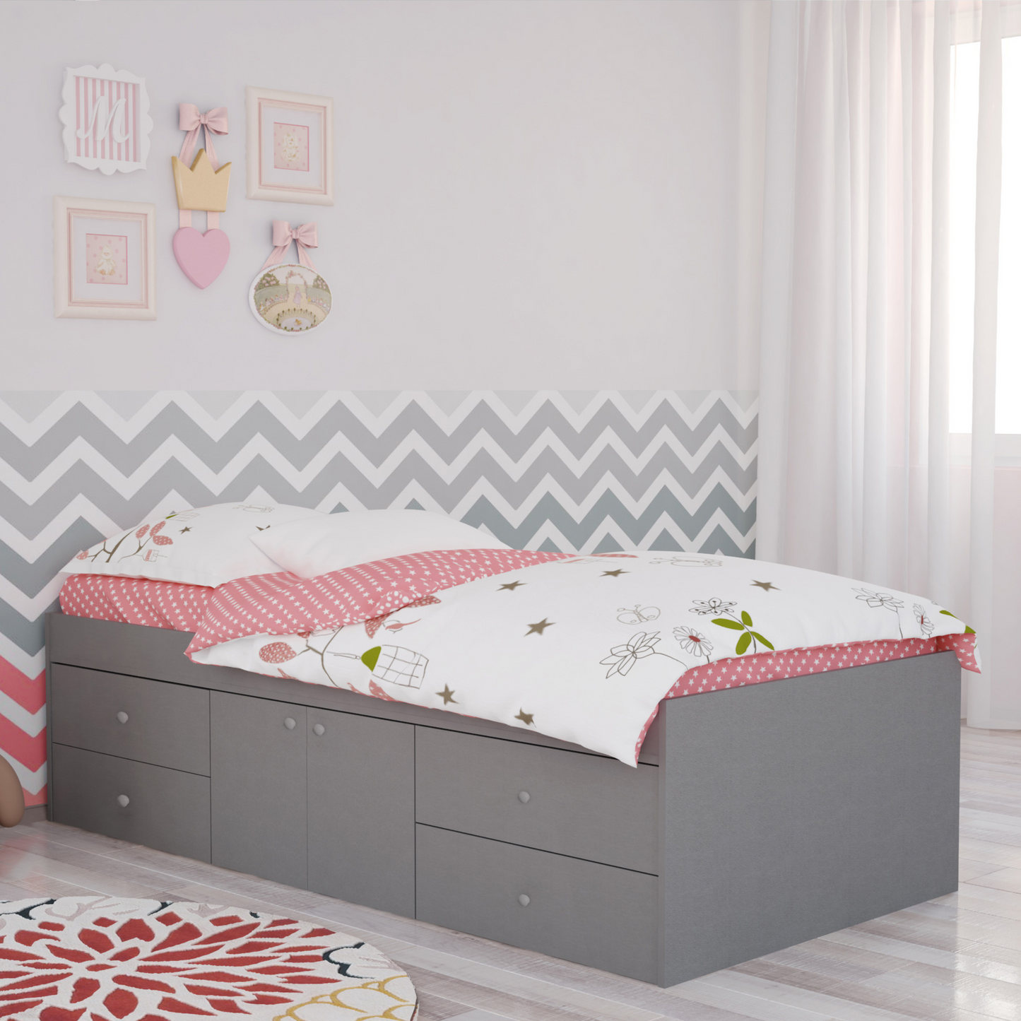 Kidsaw Captain's Single Cabin Bed - Grey