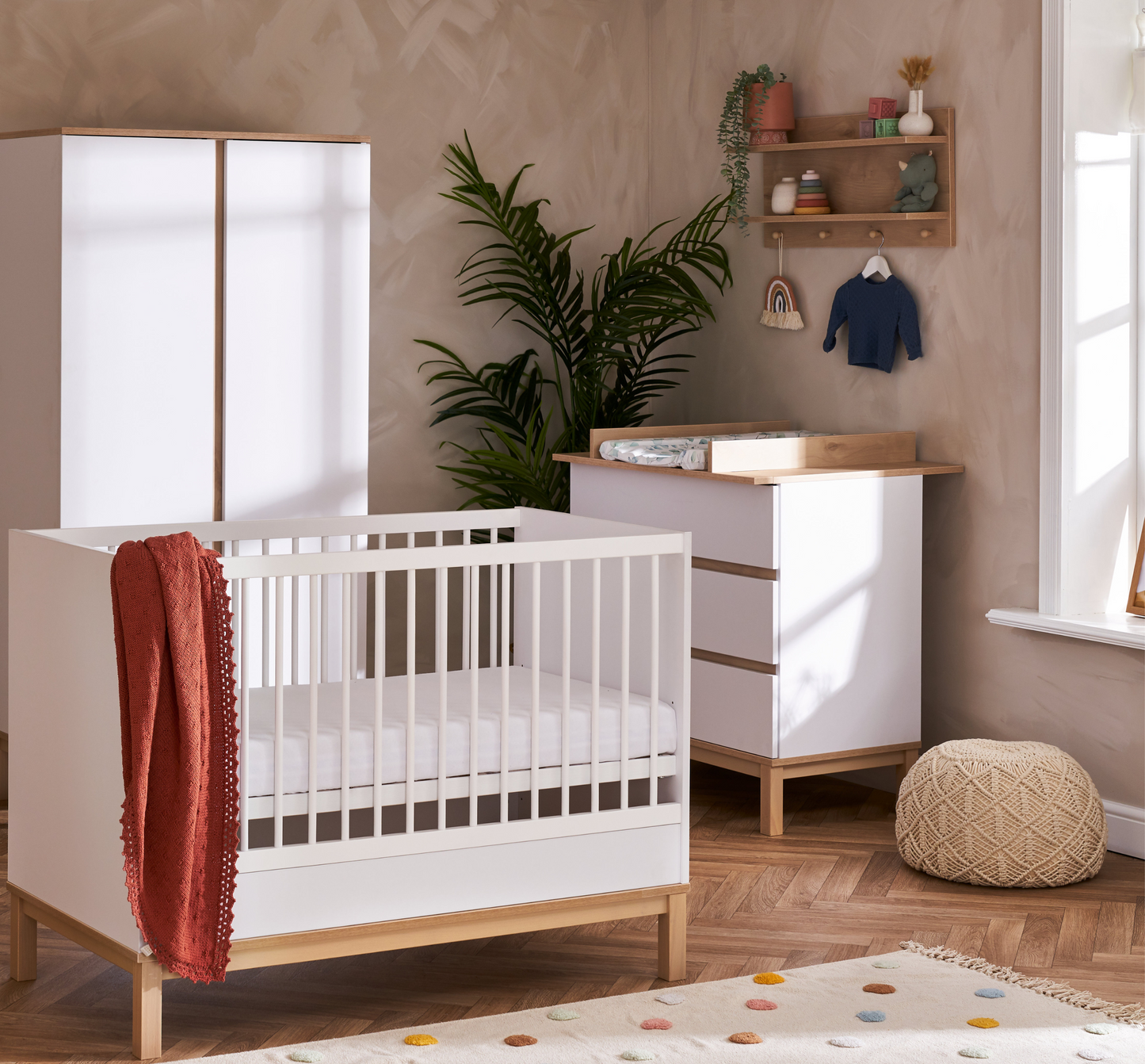 Obaby Astrid Mini 3 Piece Room Set - White 120 x 60