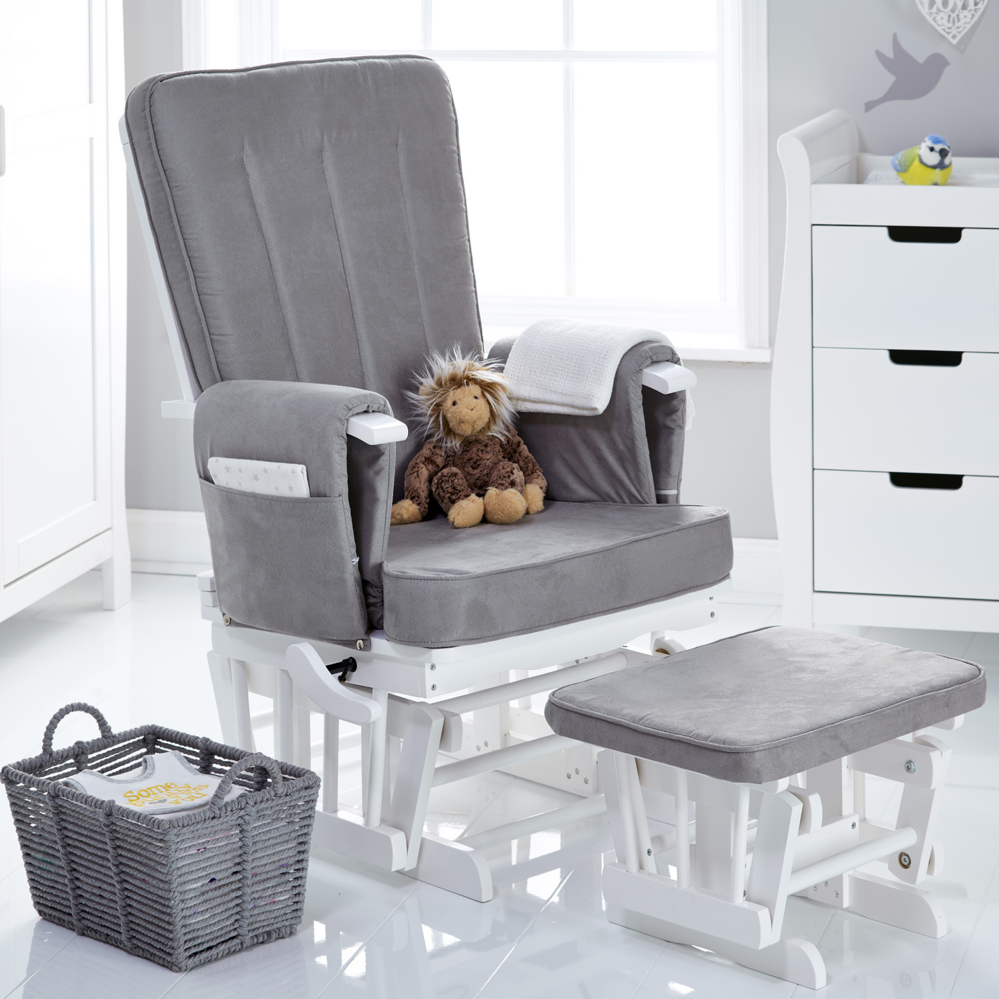 Obaby Stamford Mini 5 Piece Room Set - Taupe Grey 120 x 60