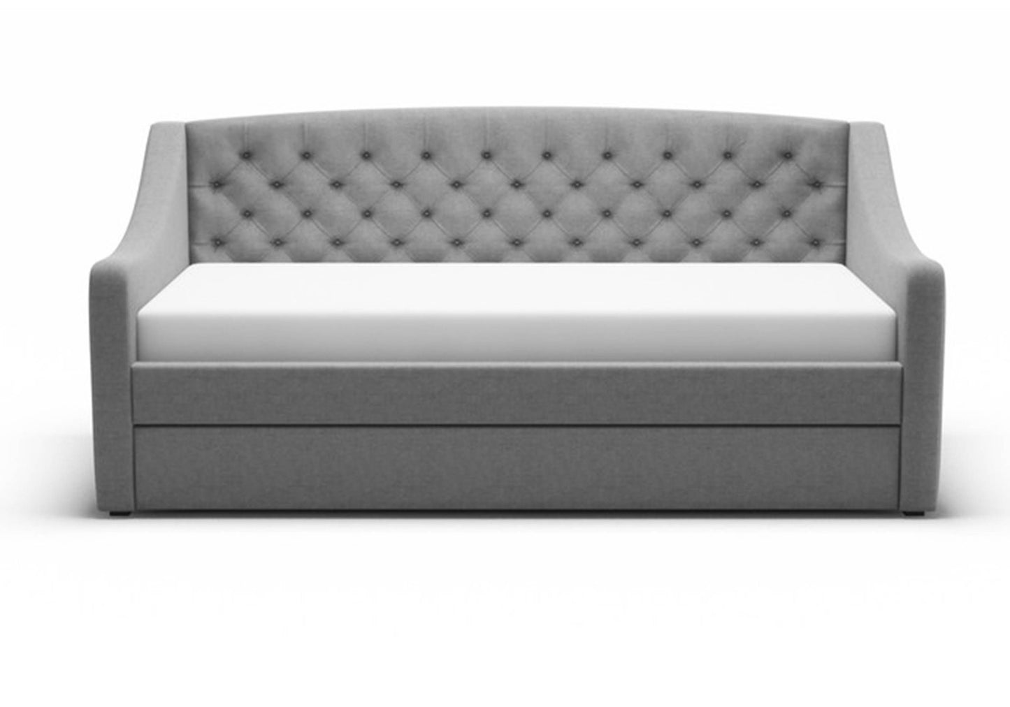 Flair Aurora Grey Fabric Daybed with Trundle