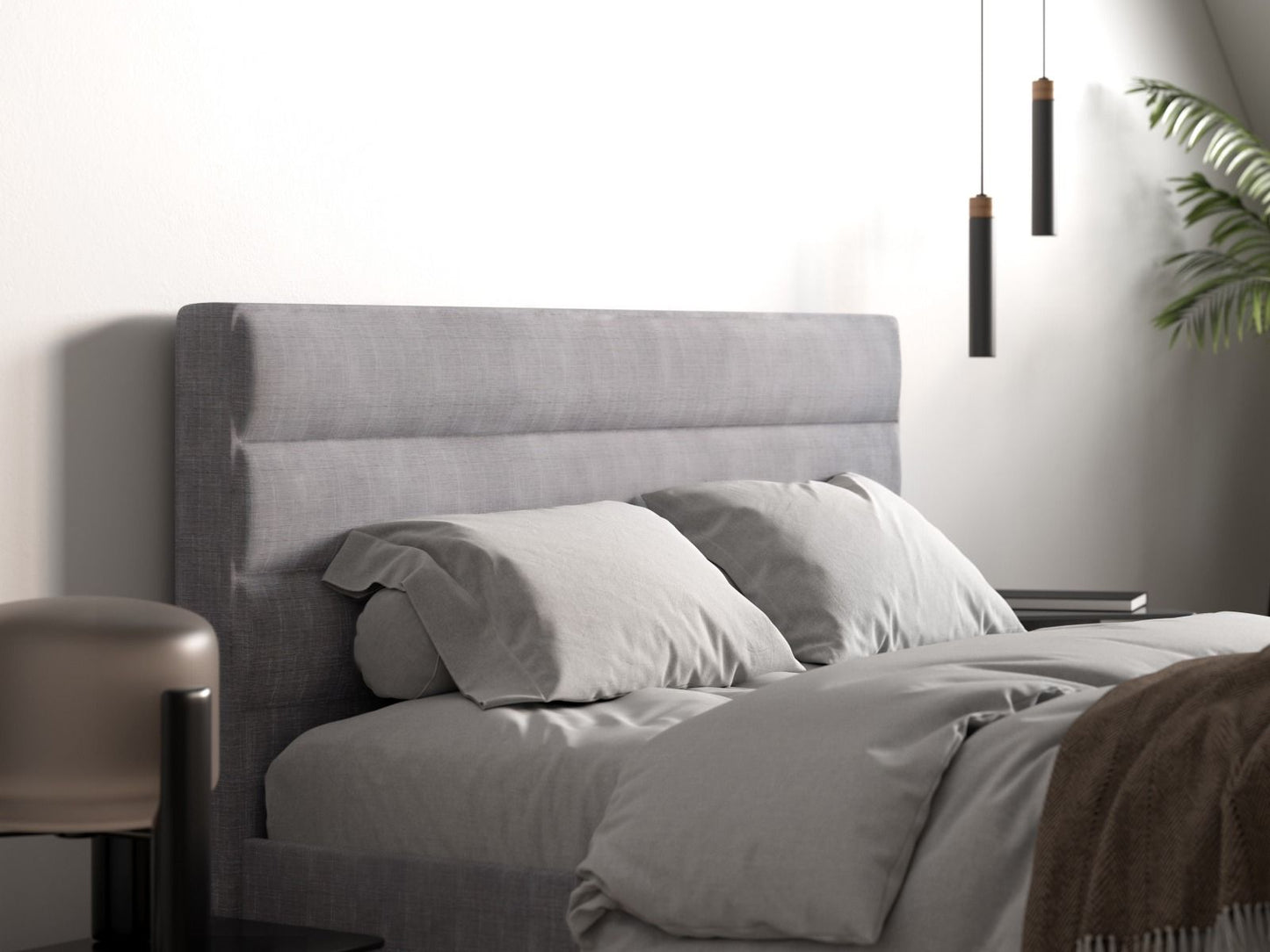 Flair Barnhill Linen Fabric Bed Silver