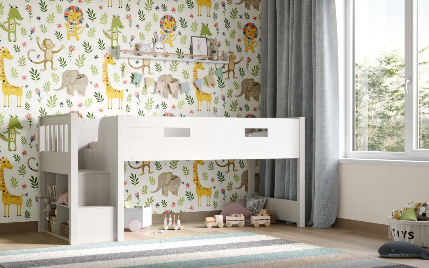 Flair Charlie Staircase Mid Sleeper Cabin Bed