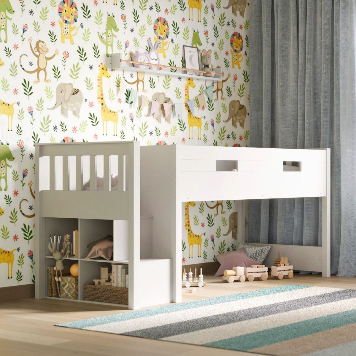 Flair Charlie Staircase Mid Sleeper Cabin Bed