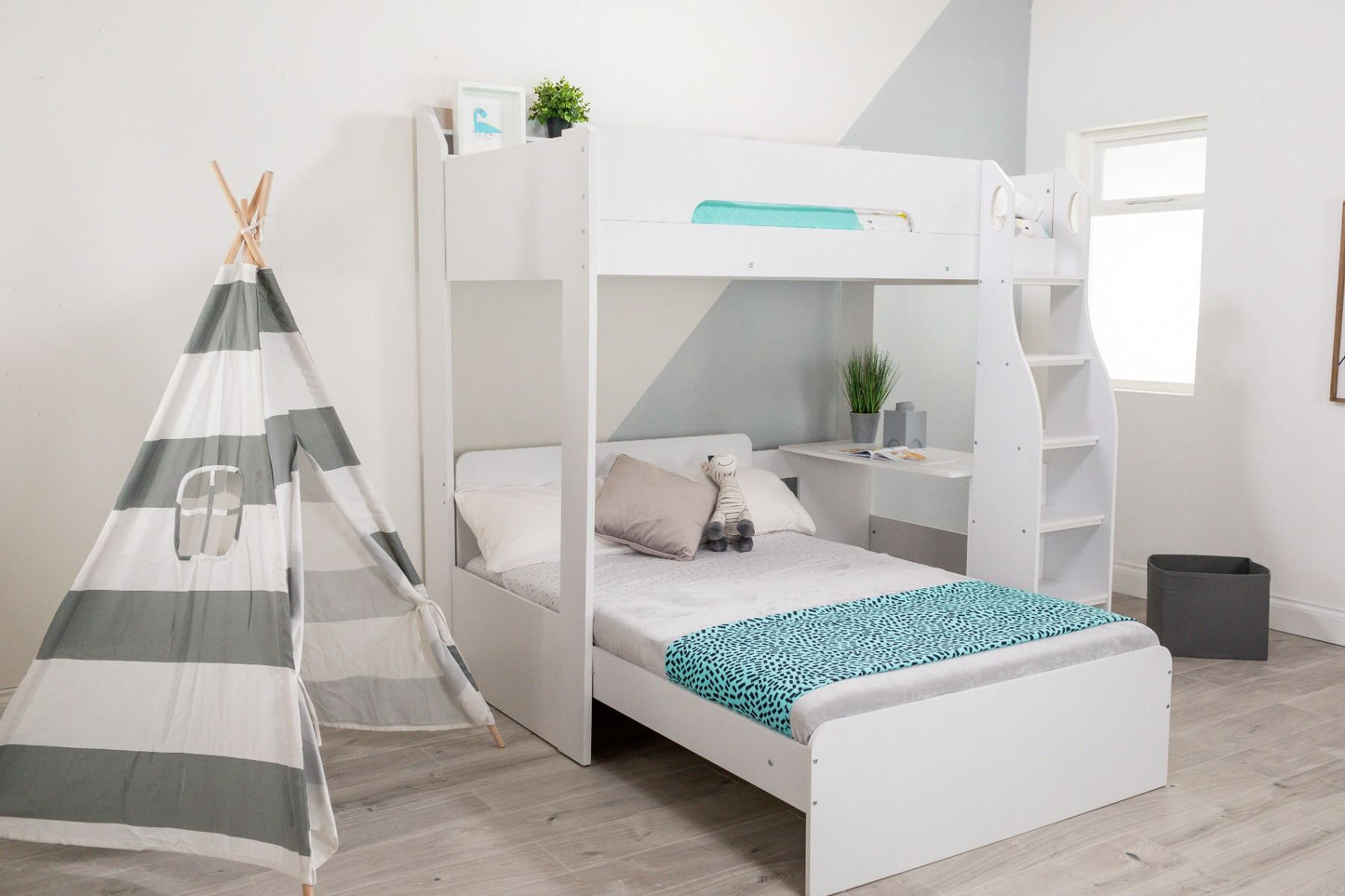 Flair Cosmic L shaped Single/Small Double Triple Bunk Bed