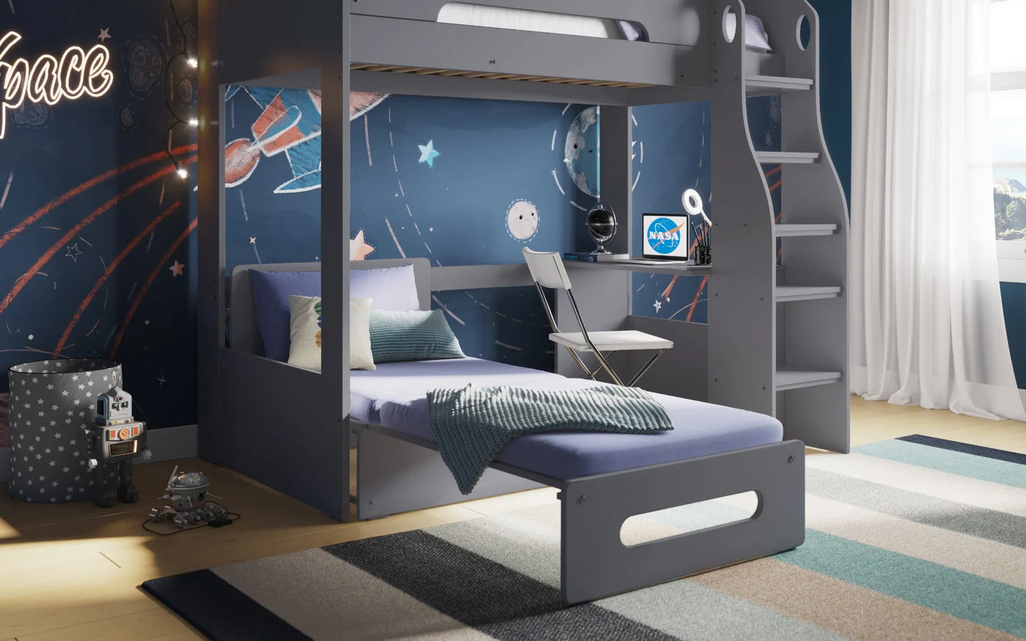 Flair Cosmic Futon High Sleeper Grey