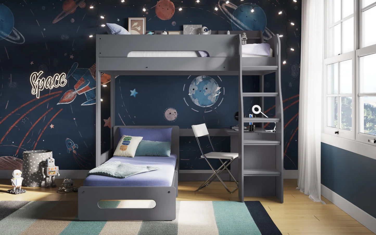 Flair Cosmic Futon High Sleeper Grey