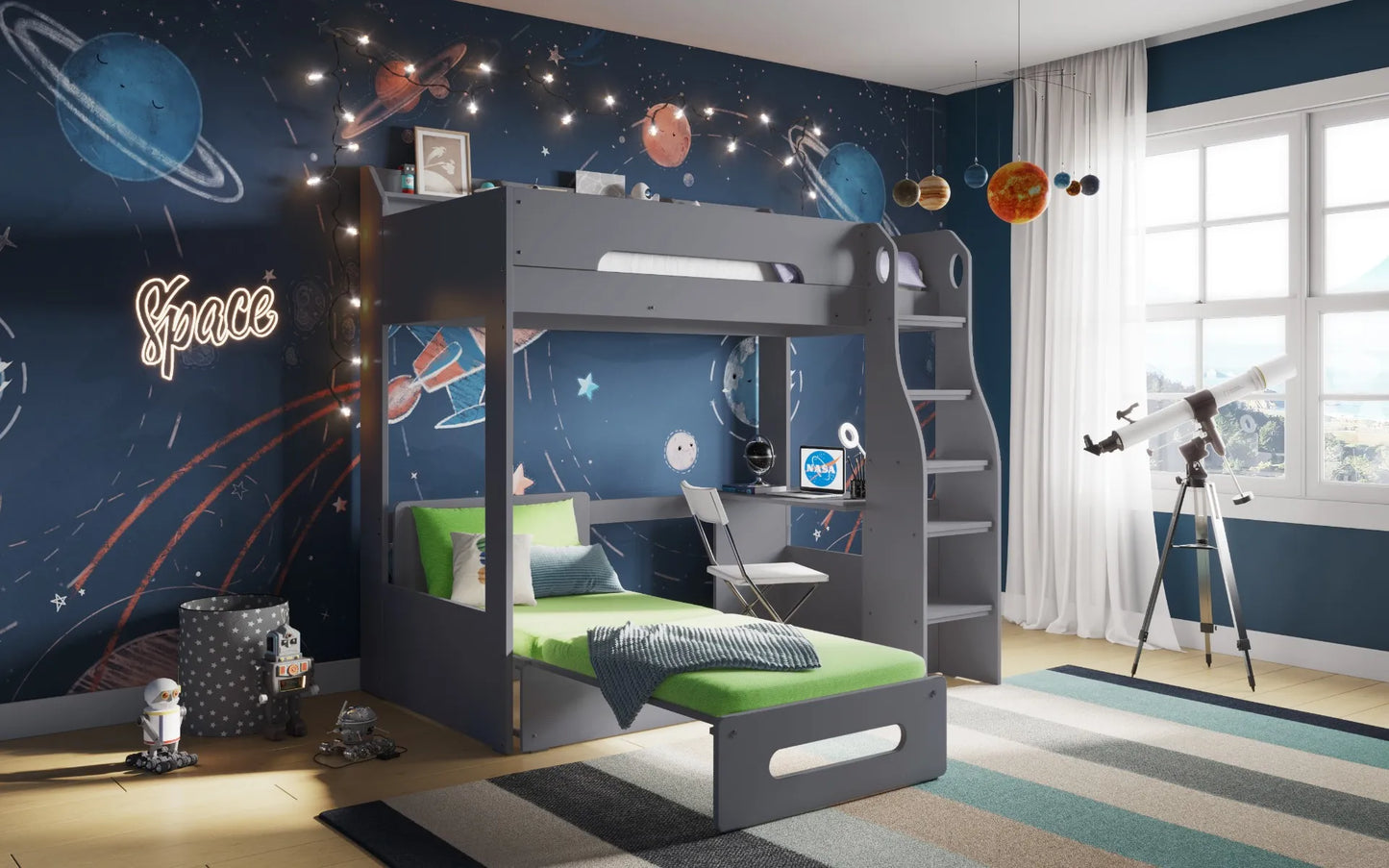 Flair Cosmic Futon High Sleeper Grey