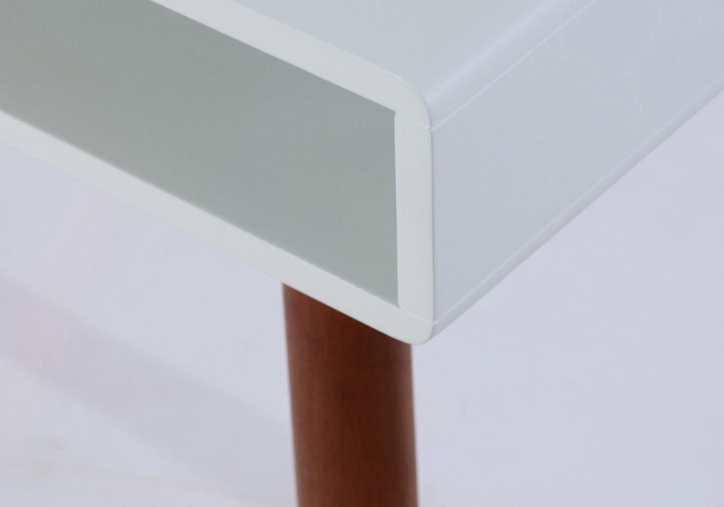 Flair Edelweiss Desk Walnut and White with Brass Accents (120x50)
