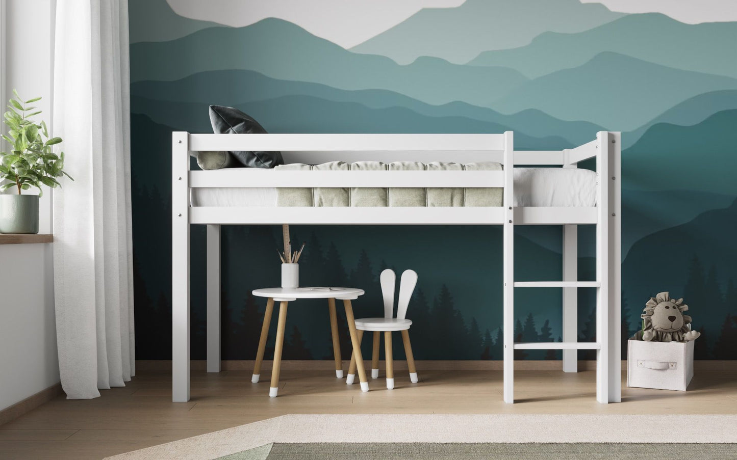 Flair Wooden Elara Shorty Midsleeper Bed