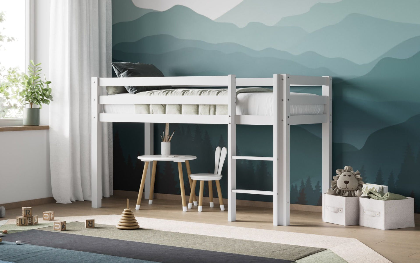 Flair Wooden Elara Shorty Midsleeper Bed