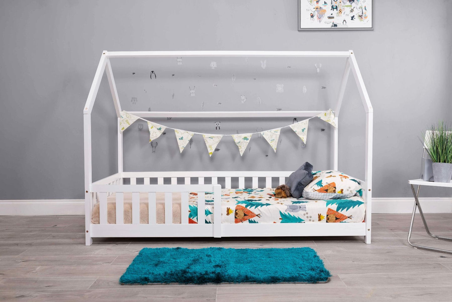 Flair Wooden Explorer Playhouse Bed With Rails