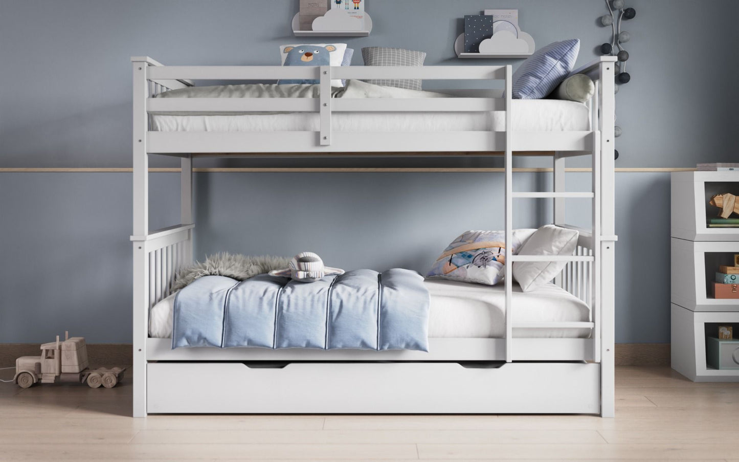 Flair Wooden Zoom Detachable Bunk Bed with Trundle