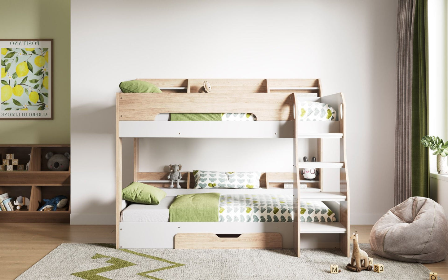Flair Flick Bunk Bed - Oak