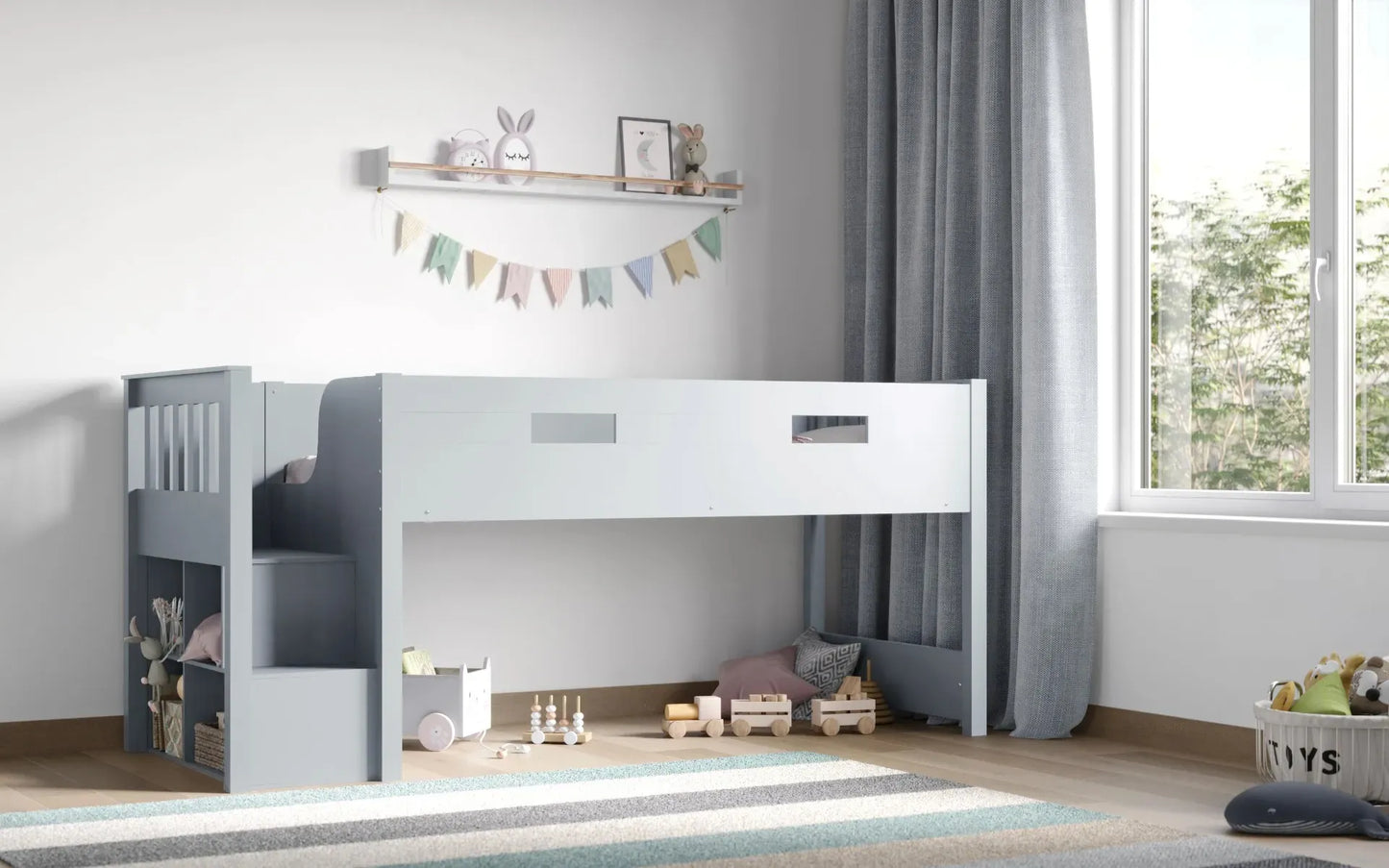Flair Charlie Staircase Mid Sleeper Cabin Bed