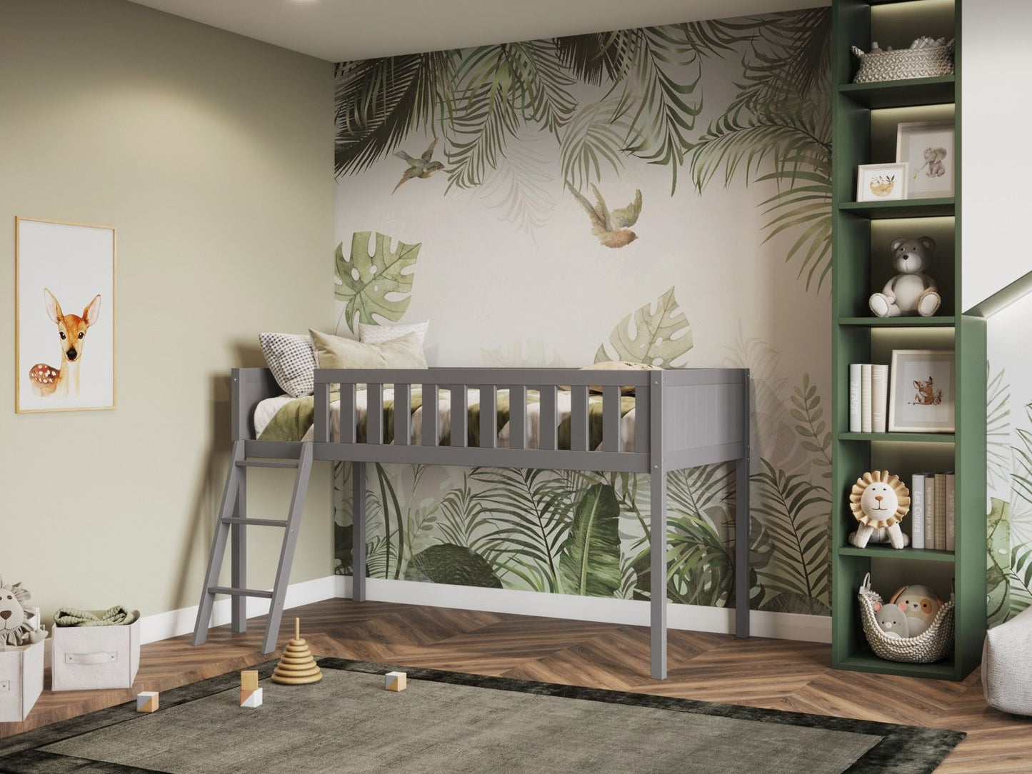 Flair Bea Shorty Midsleeper Wooden Cabin Bed