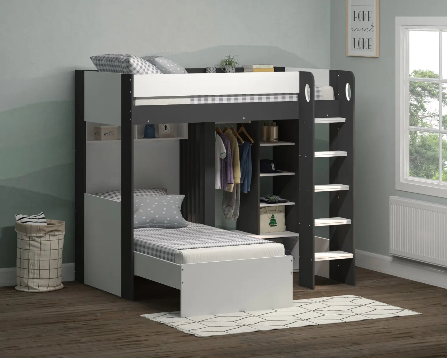 Flair Hampton Bunk Bed with Wardrobe