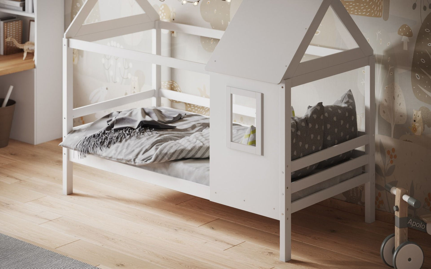 Flair White Wooden Nature Treehouse Bed