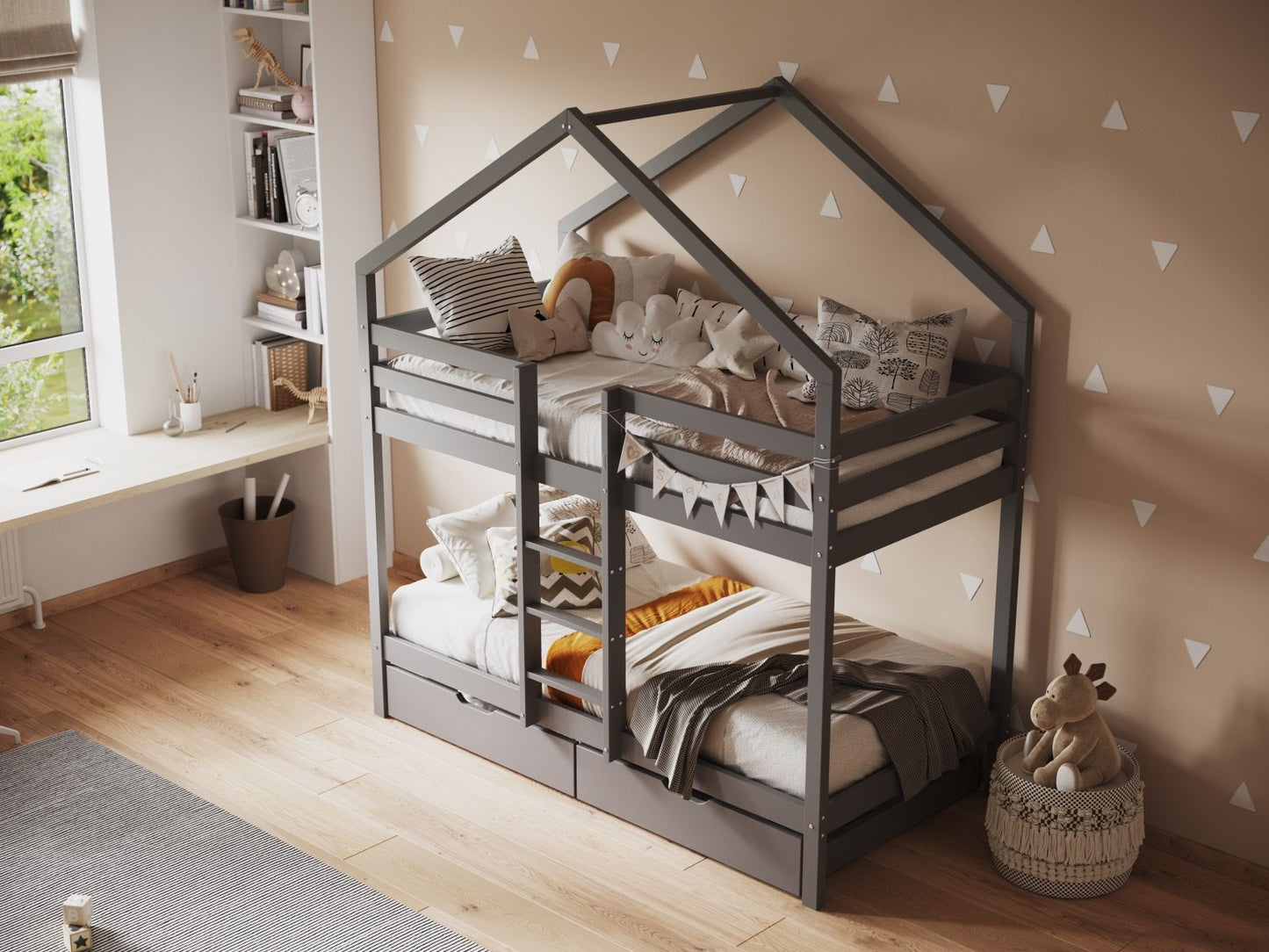 Flair Nest House Bunk Bed with Optional Storage