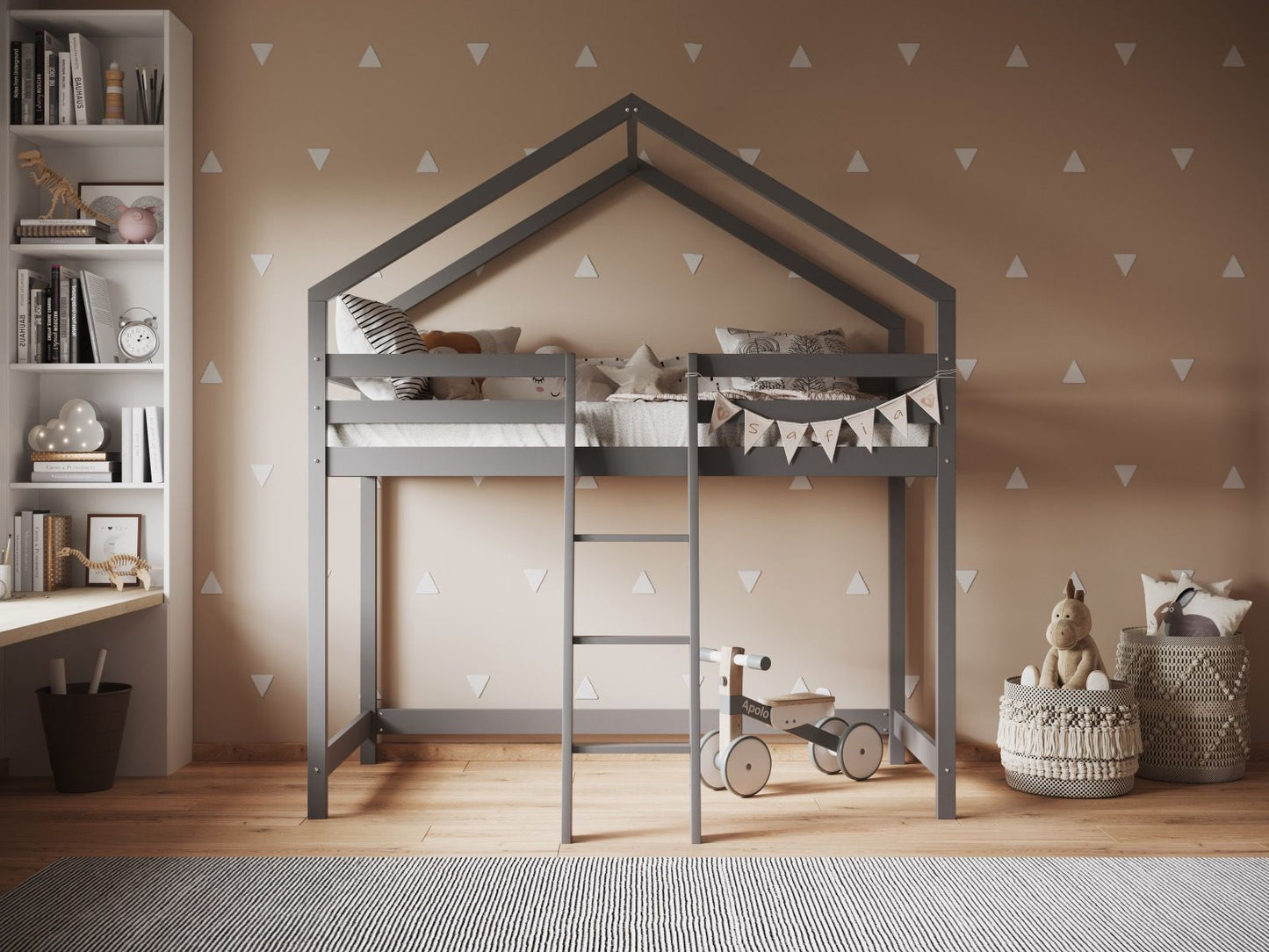 Flair Nook House Midsleeper Wooden Bed