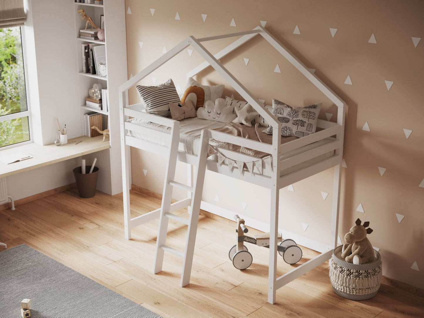 Flair Nook House Midsleeper Wooden Bed