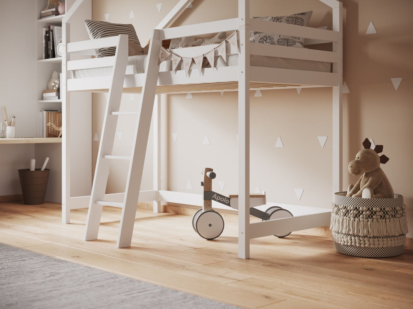 Flair Nook House Midsleeper Wooden Bed