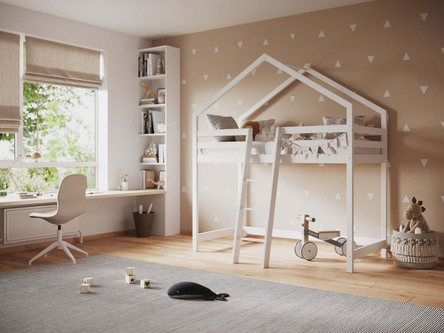 Flair Nook House Midsleeper Wooden Bed