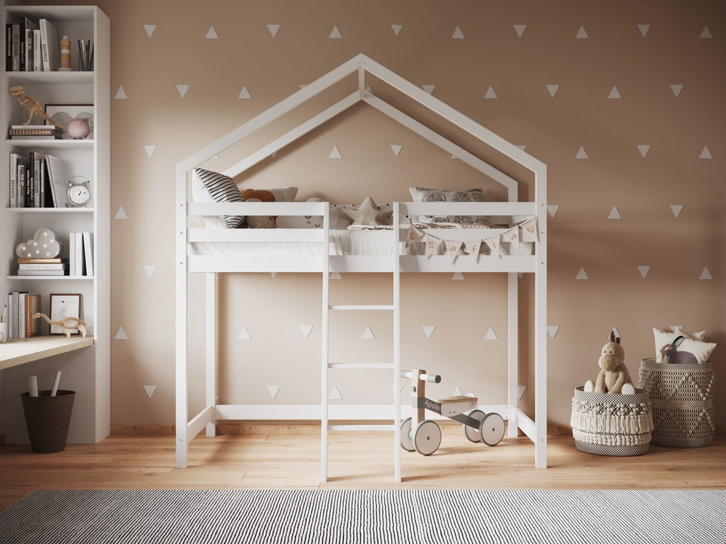 Flair Nook House Midsleeper Wooden Bed