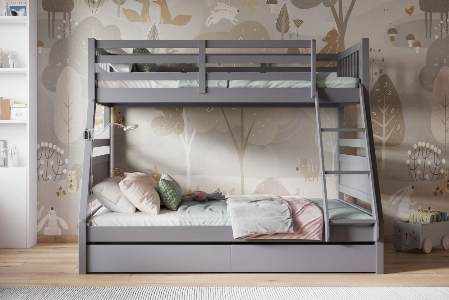 Flair Ollie Triple Bunk Bed - Grey