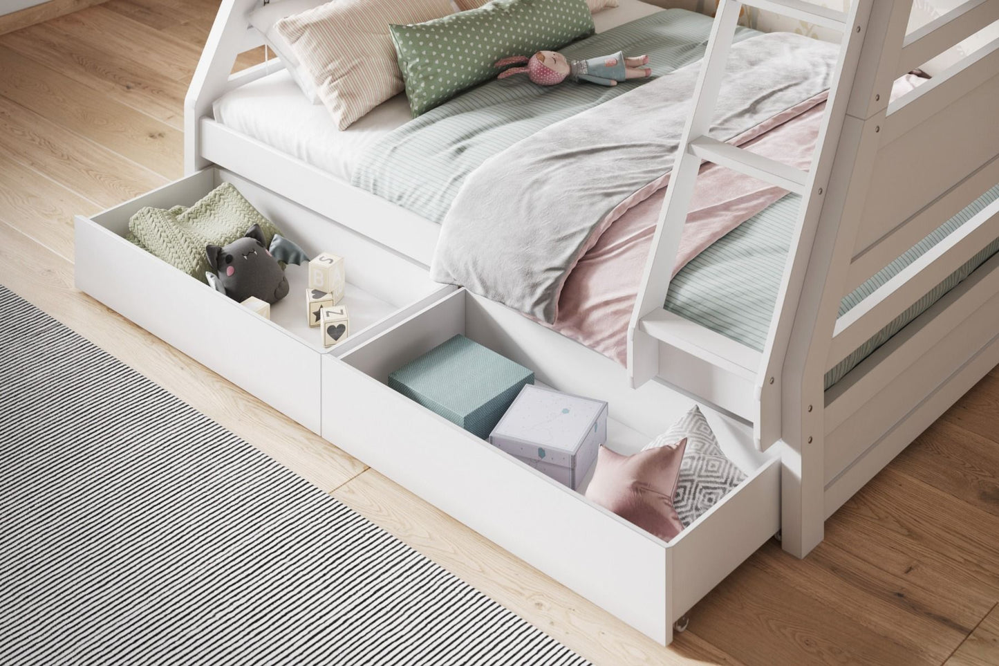 Flair Ollie Triple Bunk Bed - White