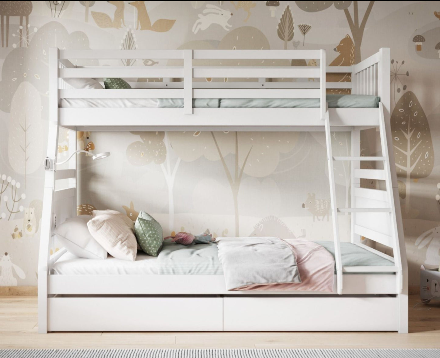 Flair Ollie Triple Bunk Bed - White