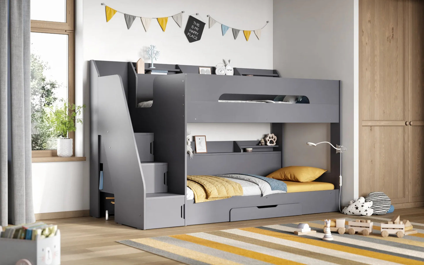 Flair Slick Staircase Bunk Bed With Storage