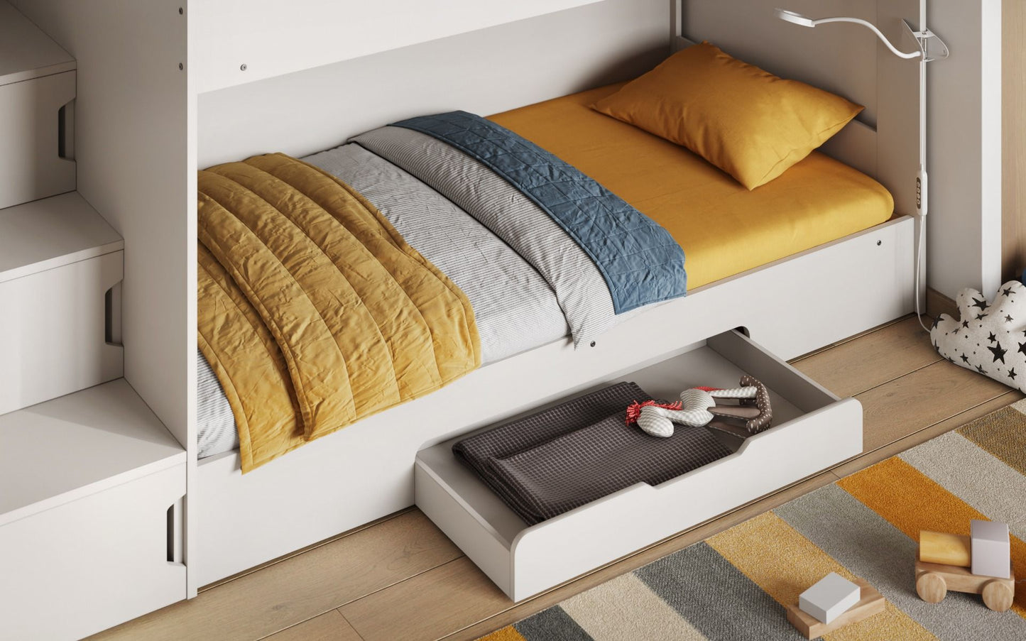 Flair Slick Staircase Bunk Bed With Storage