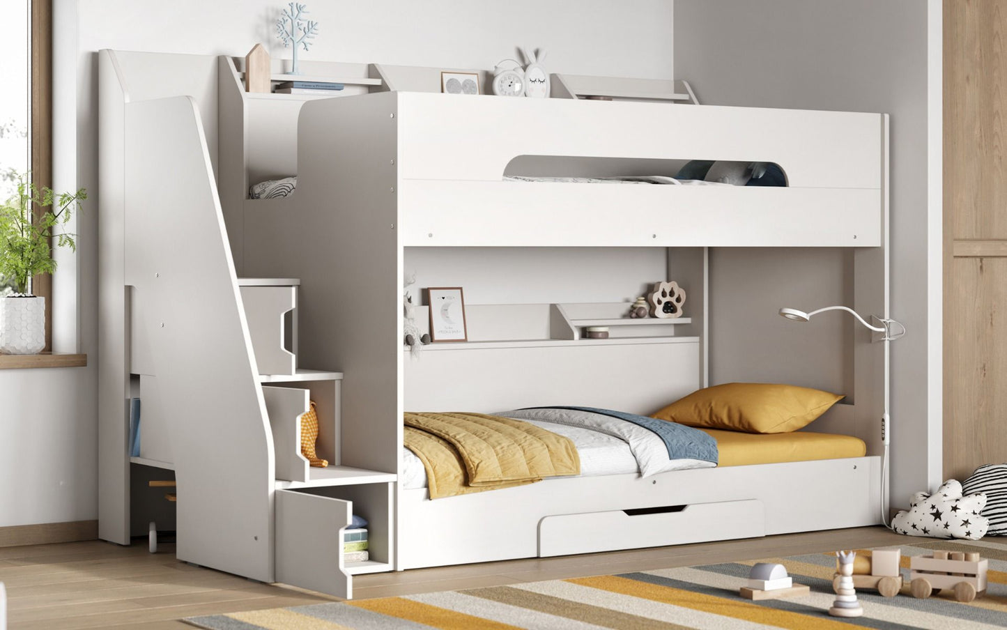 Flair Slick Staircase Bunk Bed With Storage