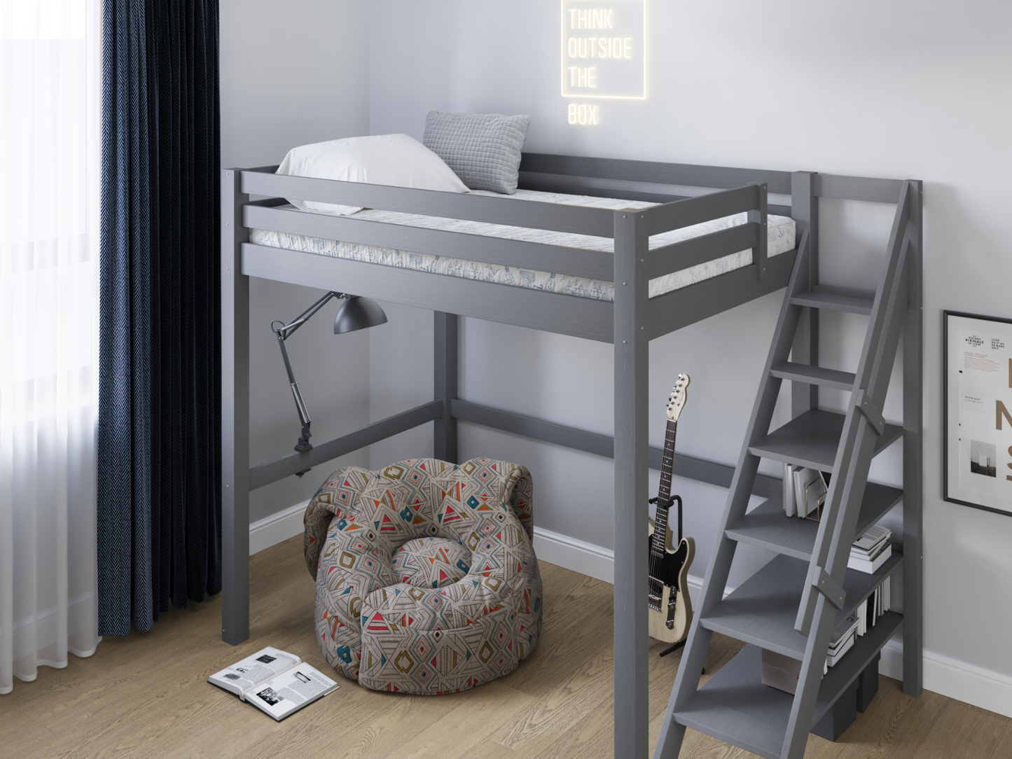 Noomi Studio Loft Bed Double High Sleeper (FSC-CERTIFIED)