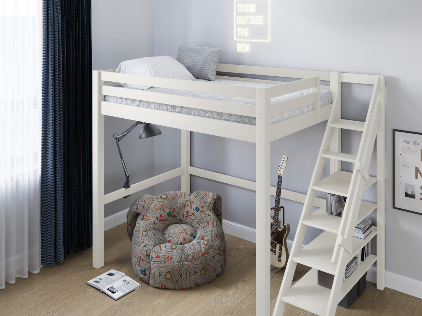 Noomi Studio Loft Bed Double High Sleeper (FSC-CERTIFIED)