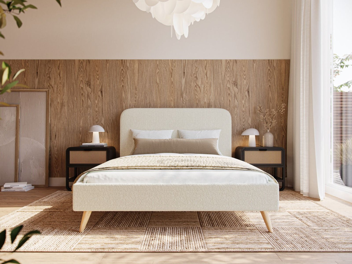 Flair Twilight Boucle Fabric Bed