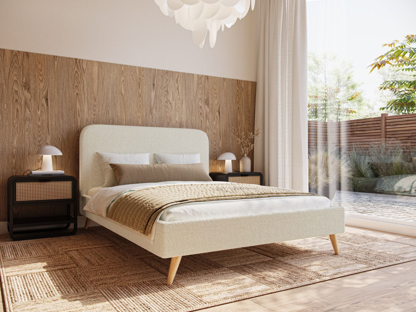 Flair Twilight Boucle Fabric Bed