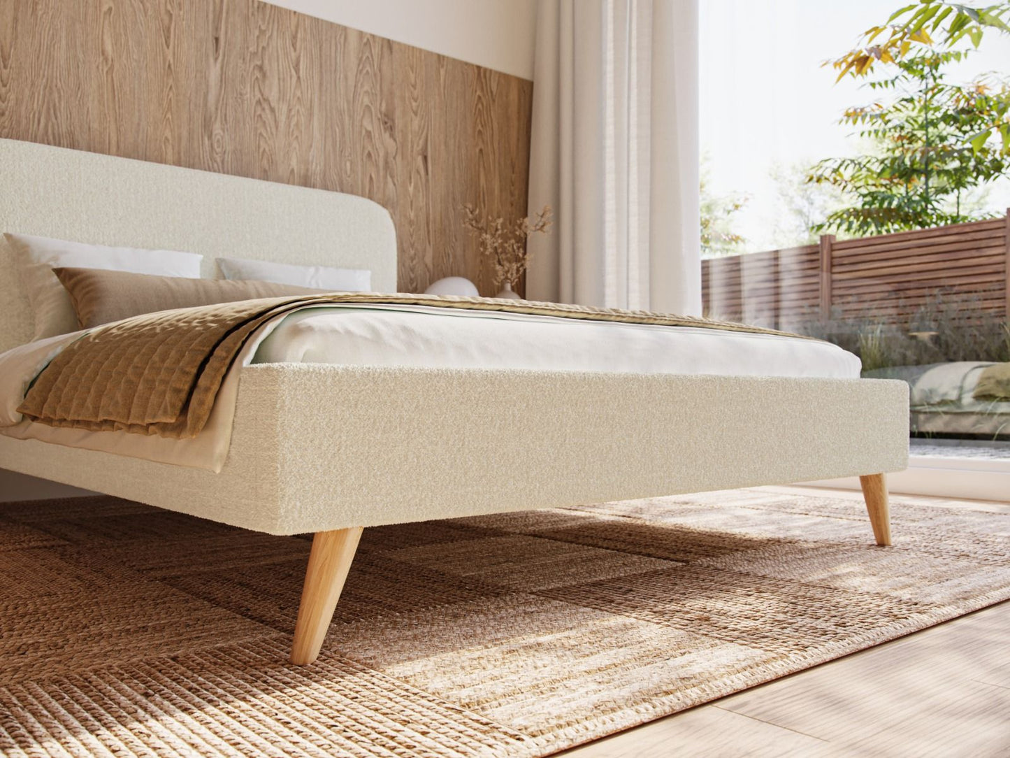 Flair Twilight Boucle Fabric Bed
