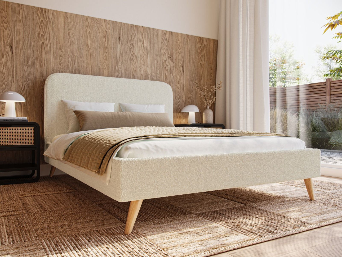 Flair Twilight Boucle Fabric Bed