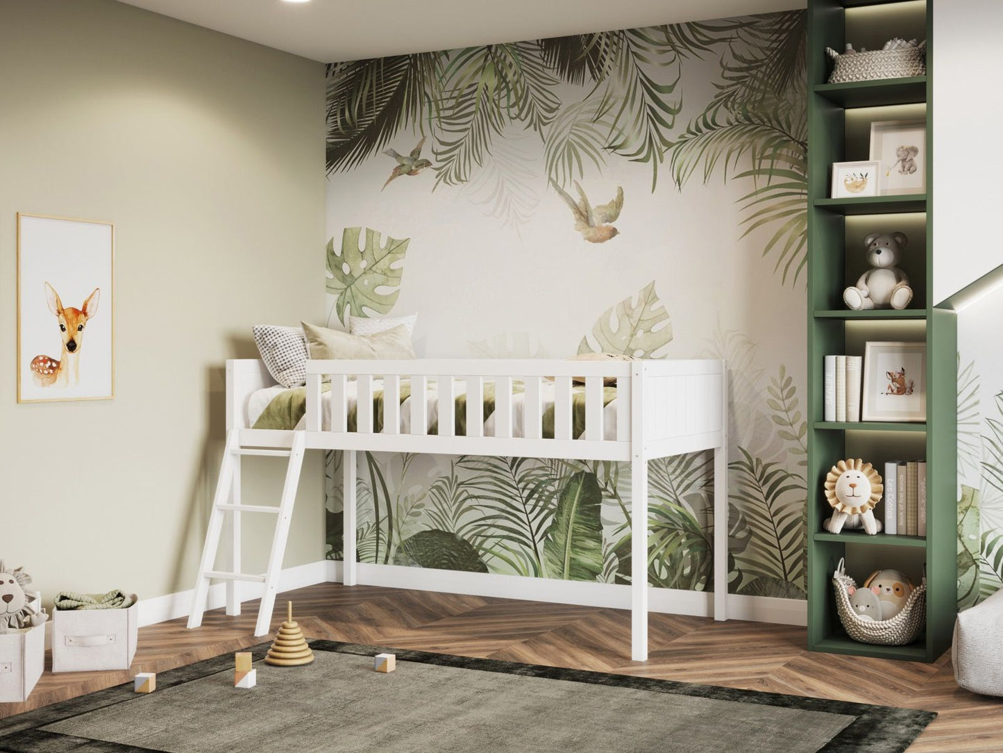 Flair Bea Shorty Midsleeper Wooden Cabin Bed