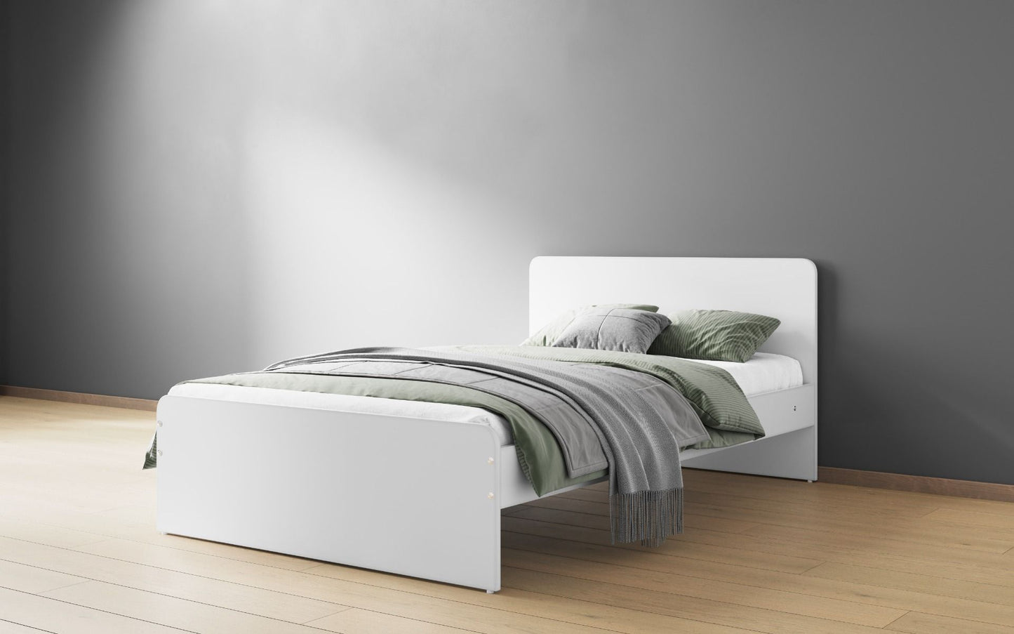 Flair Stepaside Staircase L Shaped Triple Bunk Bed - White