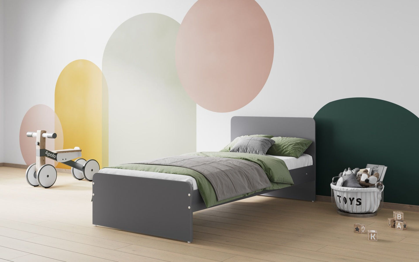 Flair Wizard Single Bed Frame - Grey