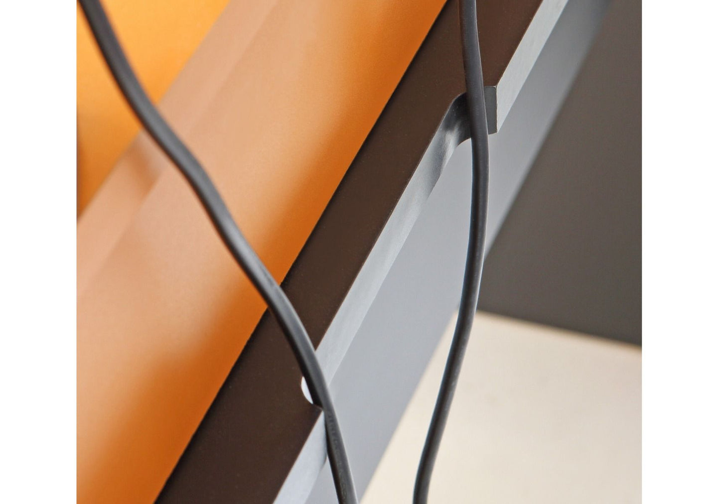 Flair Power Y Led Gaming Desk Orange and Black