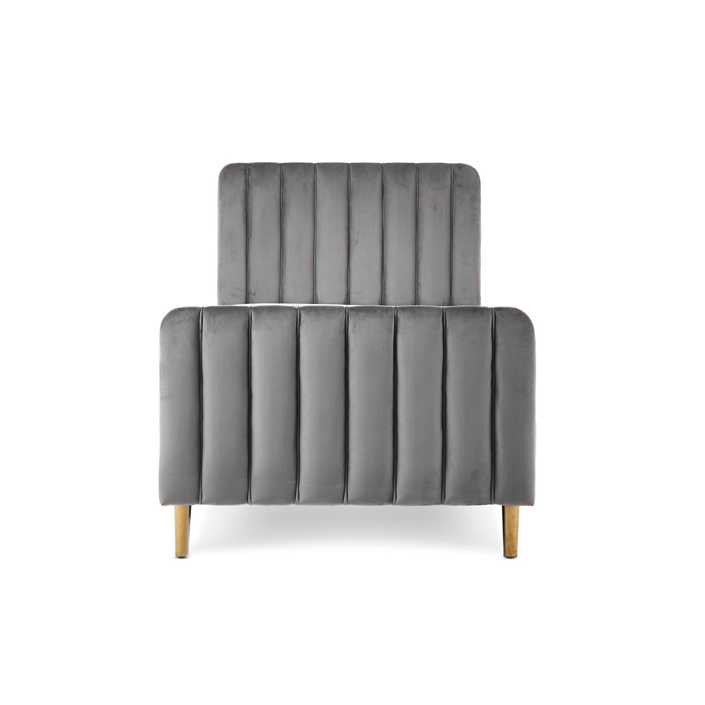 Obaby Gatsby Single Bed - Velvet Grey 190 x 90
