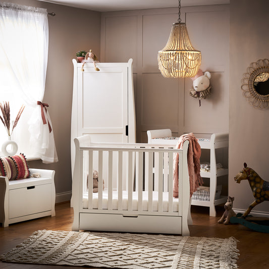Obaby Stamford Space Saver 3 Piece Room Set - White 100 x 50