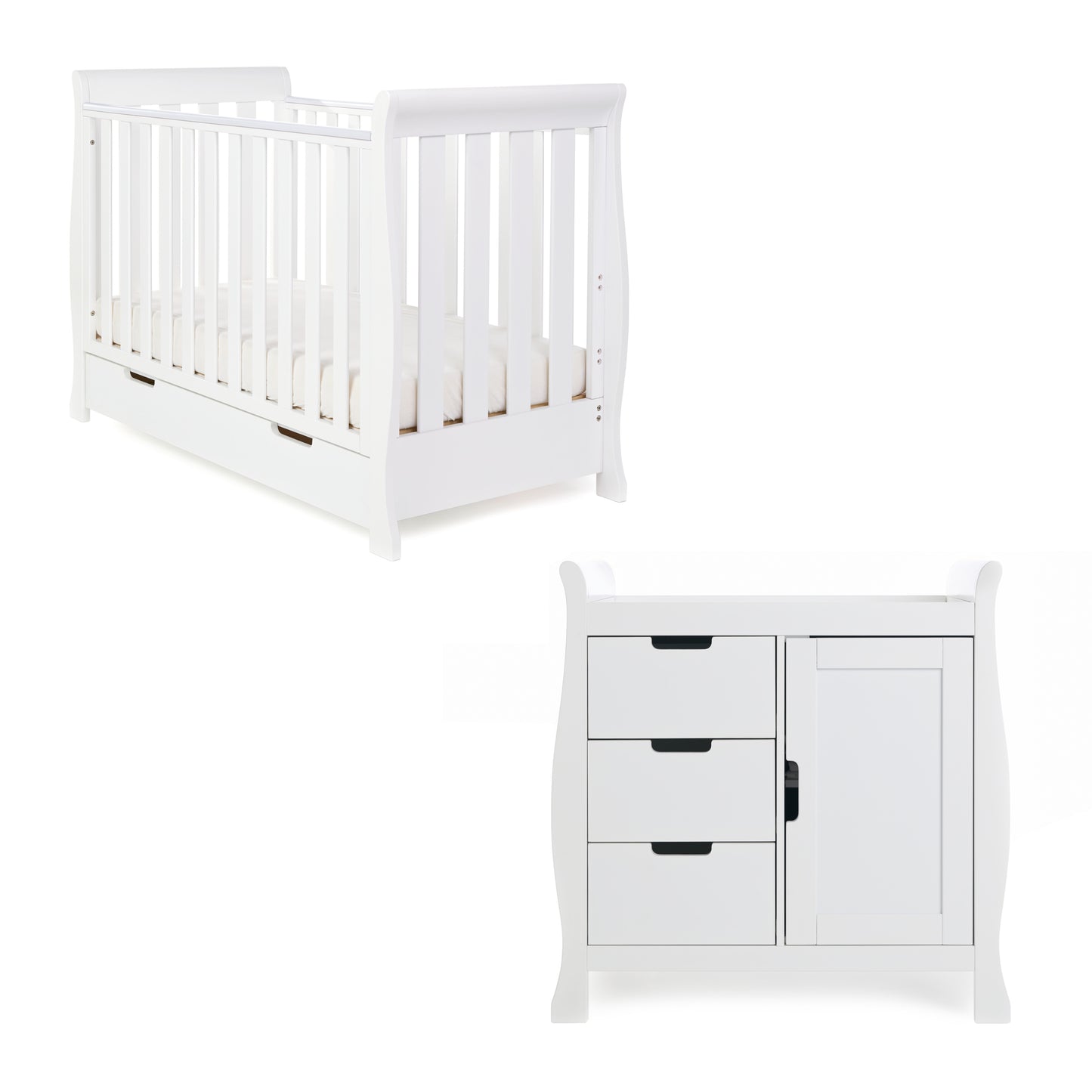 Obaby Stamford Mini 2 Piece Room Set - White 120 x 60
