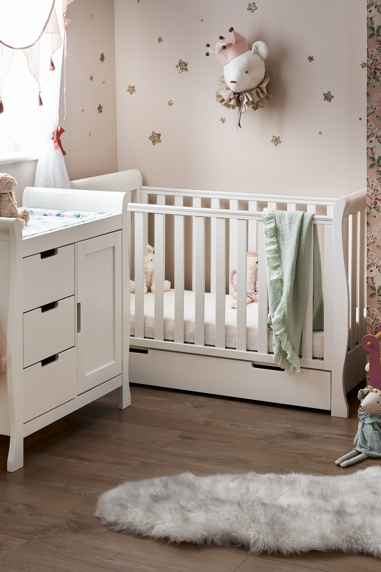 Obaby Stamford Mini 2 Piece Room Set - White 120 x 60