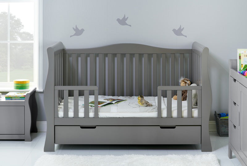 Obaby Stamford Luxe Sleigh 3 Piece Room Set - Taupe Grey 140 x 70