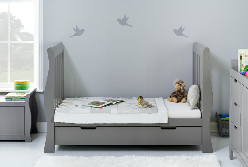 Obaby Stamford Luxe Sleigh 4 Piece Room Set - Taupe Grey 140 x 70