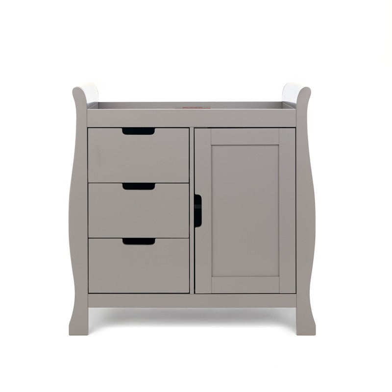 Obaby Stamford Luxe Sleigh 4 Piece Room Set - Taupe Grey 140 x 70